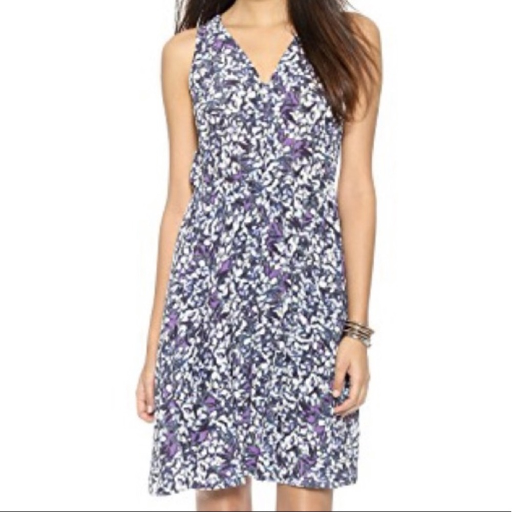 Rebecca Taylor Silk Blossom V Neck Dress